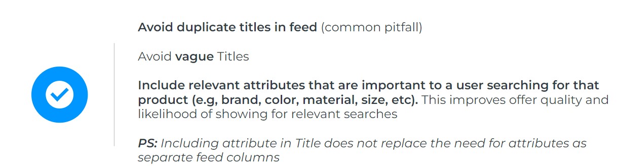 Best Practices for Titles